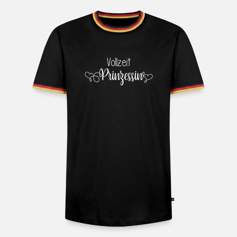 Vollzeit Prinzessin - Männer Kontrast-T-Shirt - Schwarz/Dreifarbig