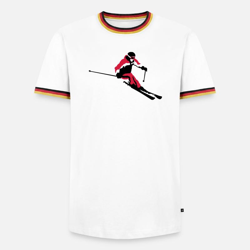 skiing - Men's Ringer Shirt - white/tricolour