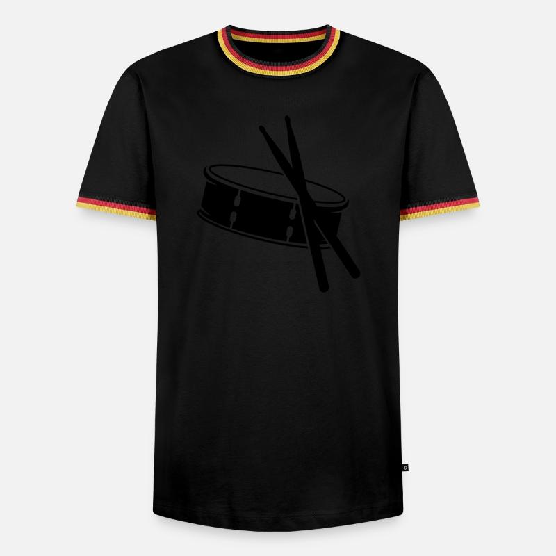 A drum and sticks - Men's Ringer Shirt - white/tricolour
