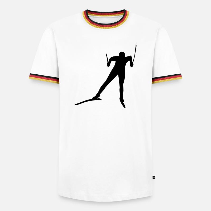 skiing - Men's Ringer Shirt - white/tricolour