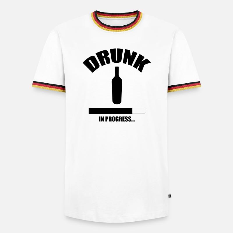 Drunk in progress... - Men's Ringer Shirt - white/tricolour