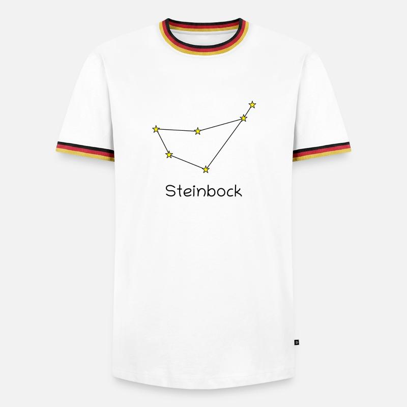 Sternzeichen Steinbock - Männer Kontrast-T-Shirt - Weiß/Dreifarbig