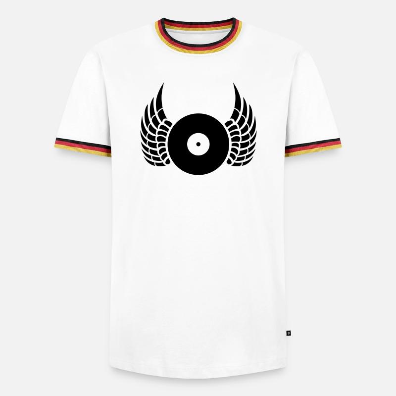 dj - Men's Ringer Shirt - white/tricolour