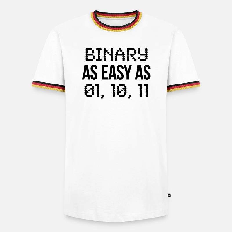 code binaire - T-shirt contrasté Homme - blanc/tricolore