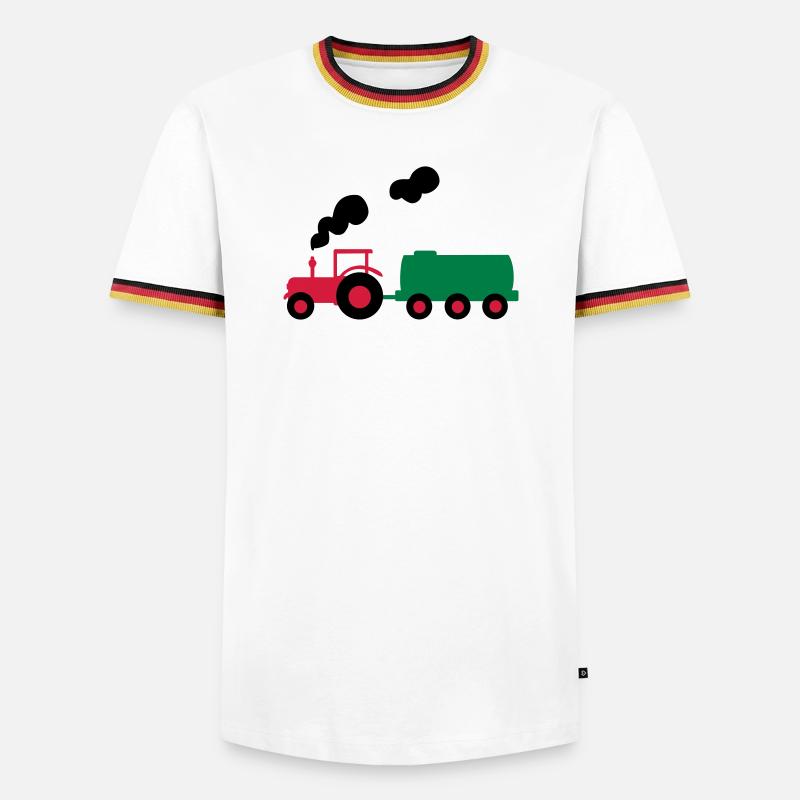tractor - Men's Ringer Shirt - white/tricolour
