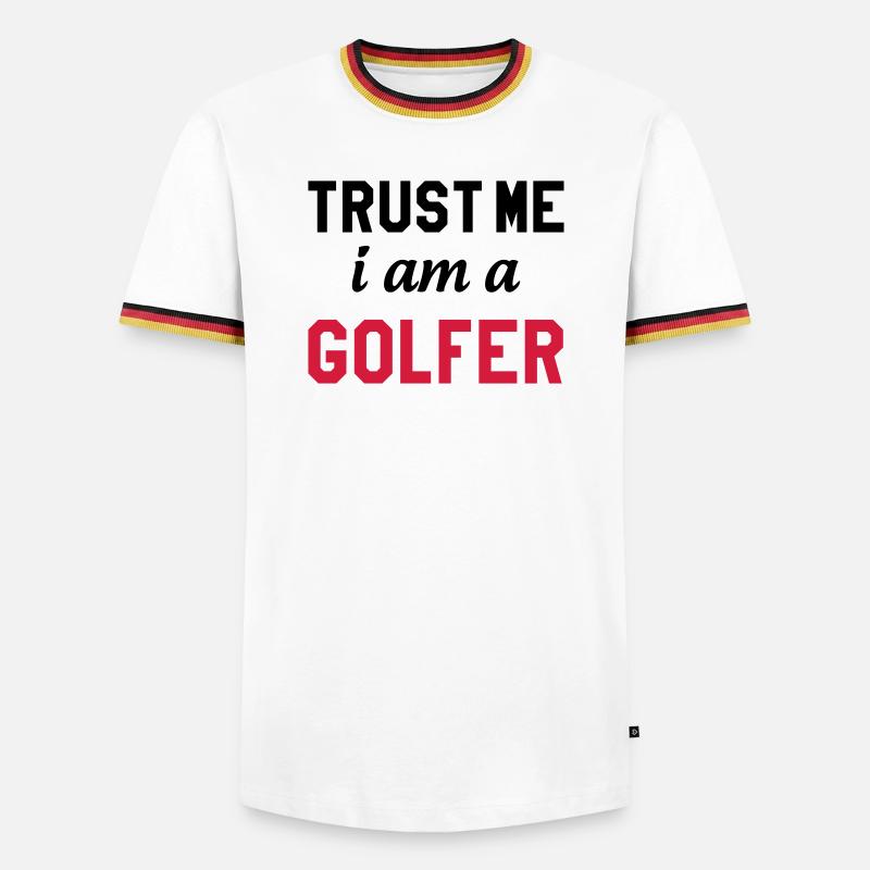 Golf - Men's Ringer Shirt - white/tricolour