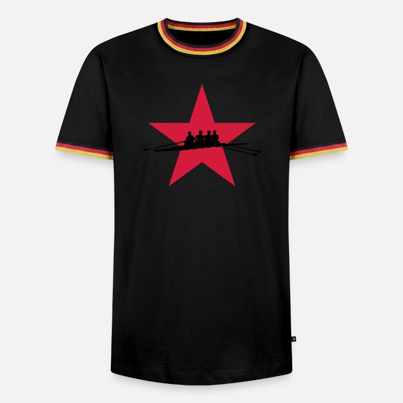 Rowing - Men's Ringer Shirt - white/tricolour