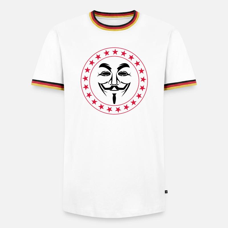 Anonymous - Men's Ringer Shirt - white/tricolour