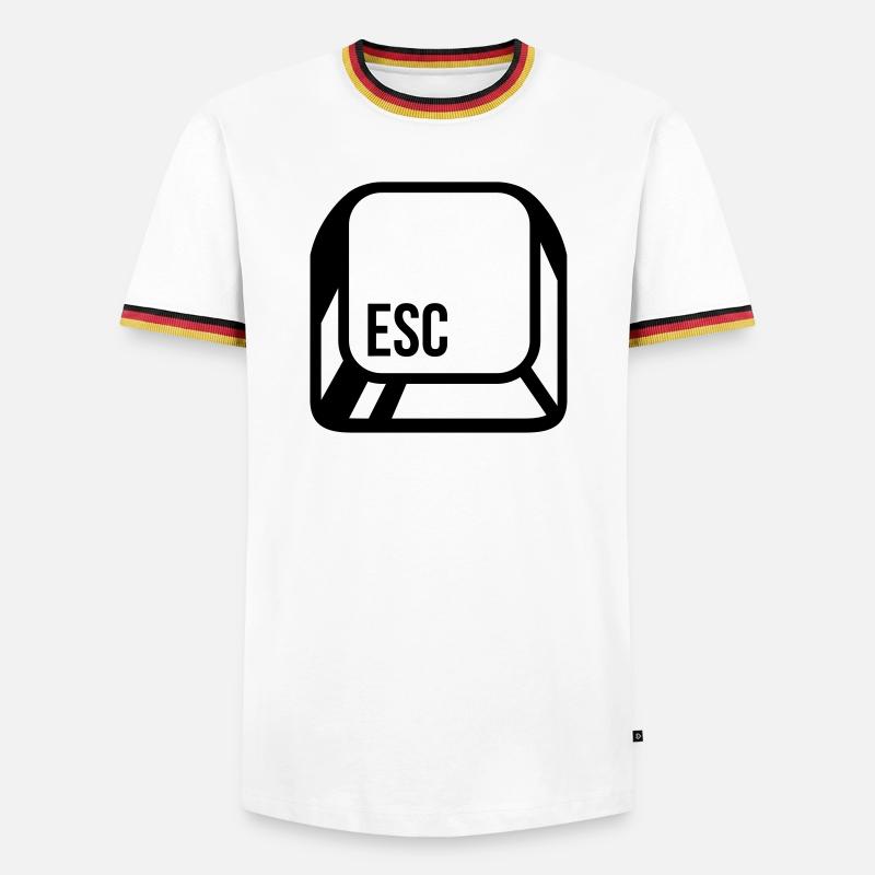 Computer - Männer Kontrast-T-Shirt - Weiß/Dreifarbig
