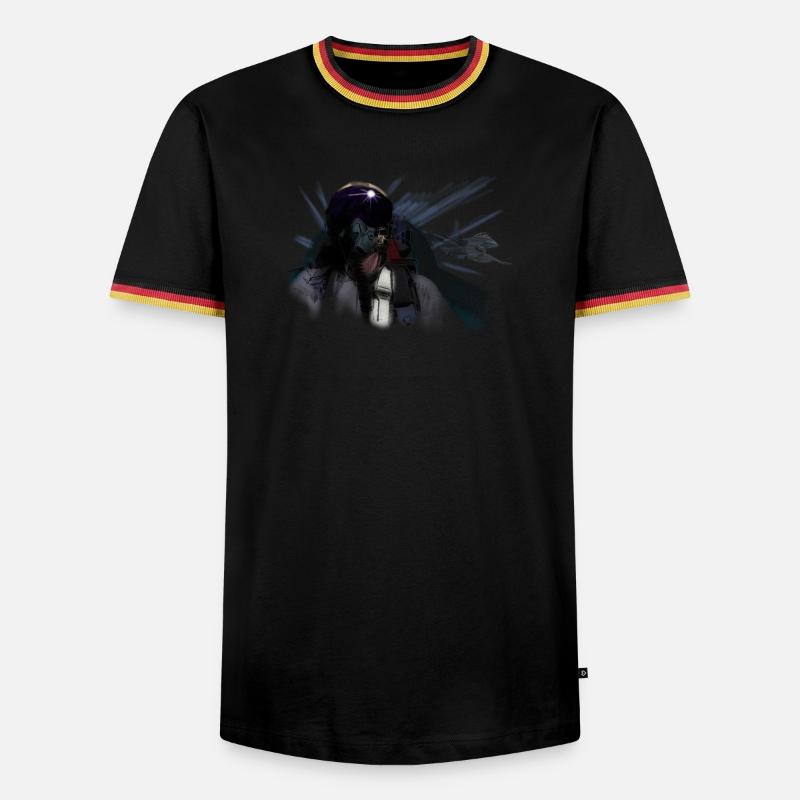 Fighter pilot - Men's Ringer Shirt - black/tricolour