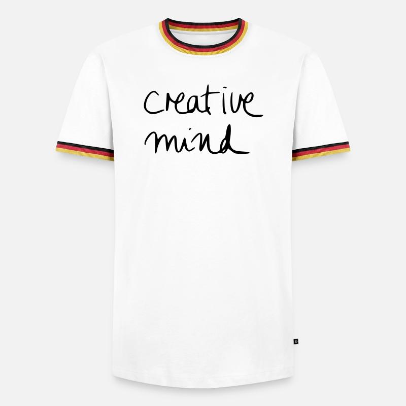 creative mind - Männer Kontrast-T-Shirt - Weiß/Dreifarbig