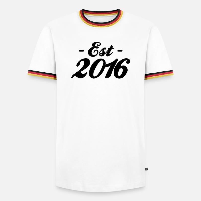 established 2016 - Men's Ringer Shirt - white/tricolour