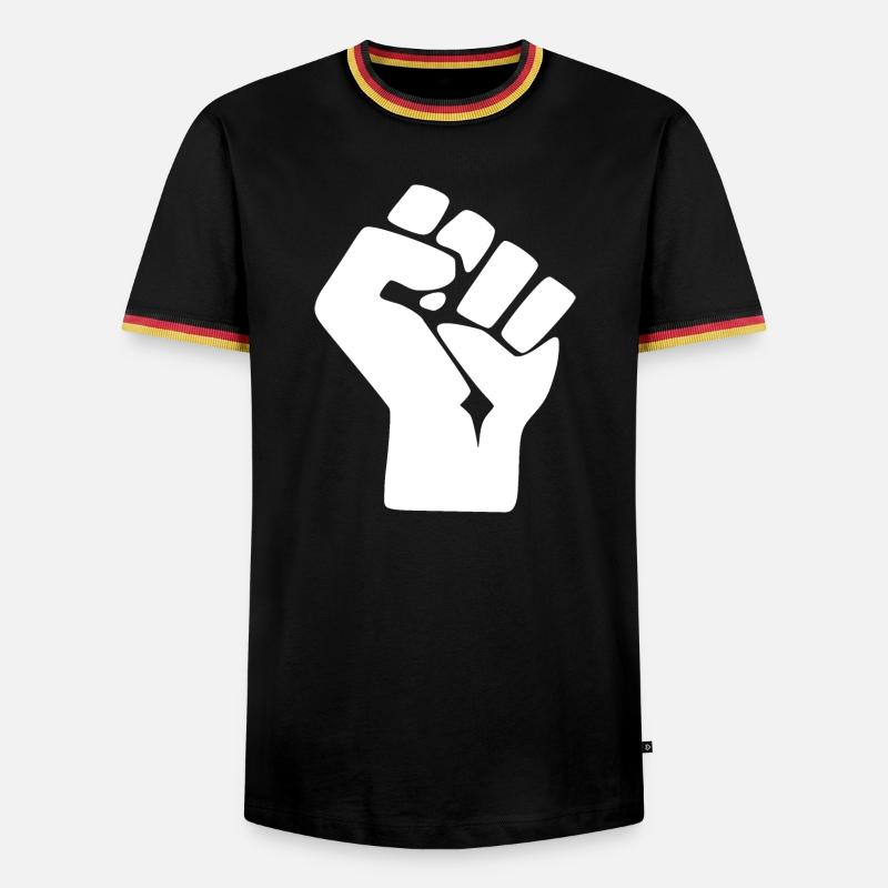 Faust - Männer Kontrast-T-Shirt - Schwarz/Dreifarbig