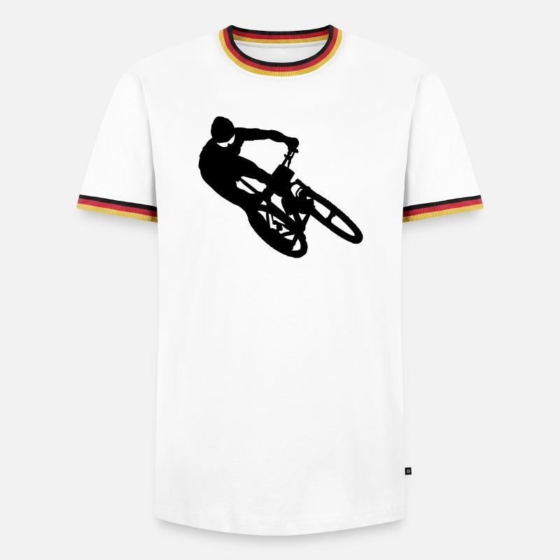 cycling - Men's Ringer Shirt - white/tricolour