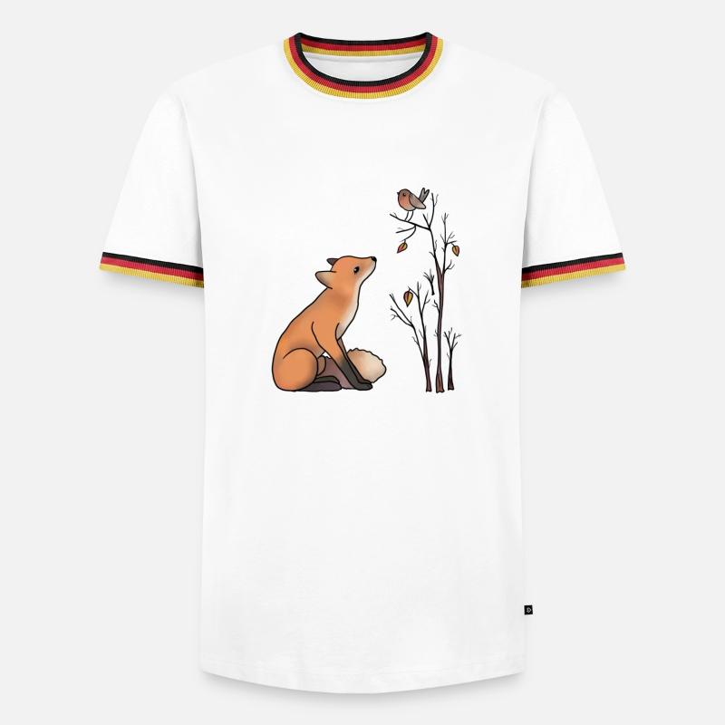 Fox and robin - Men's Ringer Shirt - white/tricolour