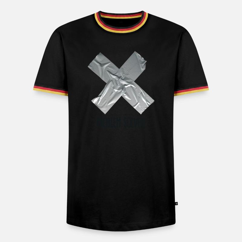 Problem Solved Duct tape - Männer Kontrast-T-Shirt - Schwarz/Dreifarbig