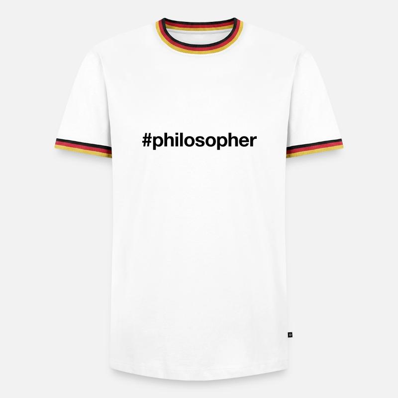 PHILOSOPHER - Men's Ringer Shirt - white/tricolour