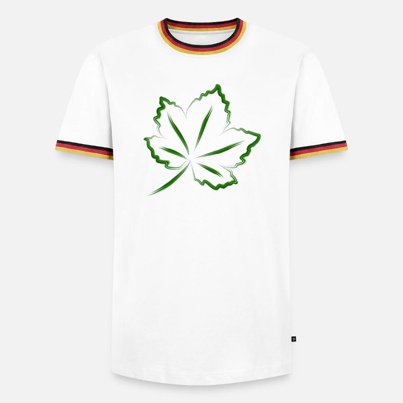 leaf - Men's Ringer Shirt - white/tricolour