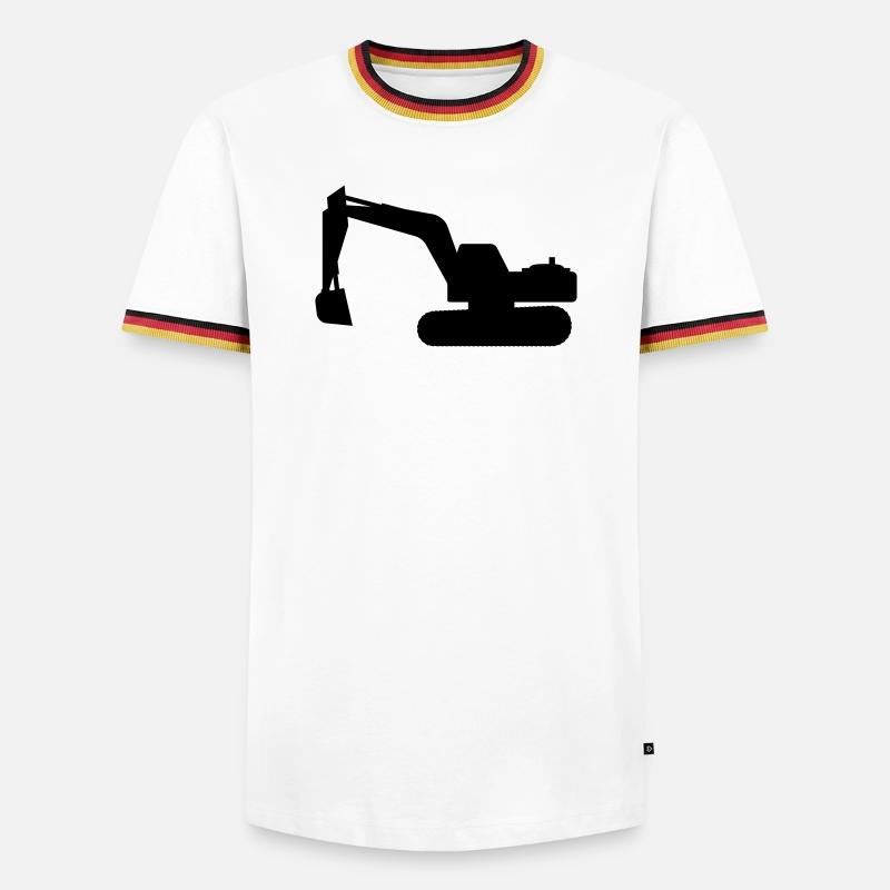 bagger sand arbeit beruf - Männer Kontrast-T-Shirt - Weiß/Dreifarbig