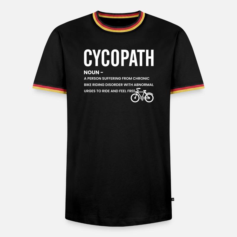 Cycle Path Emblem Tee - Men's Ringer Shirt - black/tricolour