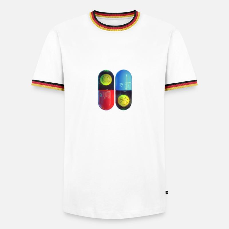 Matrix Nirvana - Männer Kontrast-T-Shirt - Weiß/Dreifarbig
