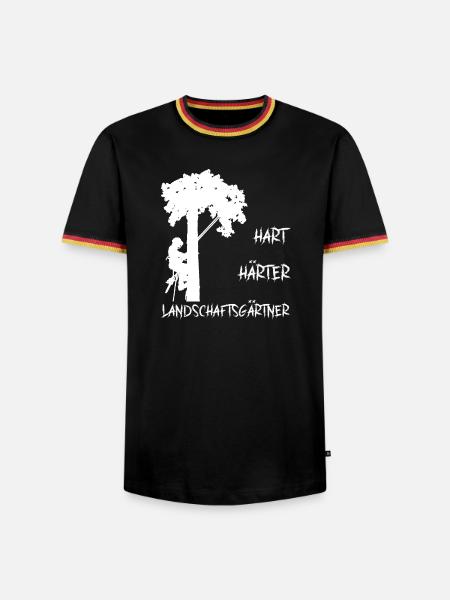 Kletternder Landschaftsgärtner - Männer Kontrast-T-Shirt - Schwarz/Dreifarbig