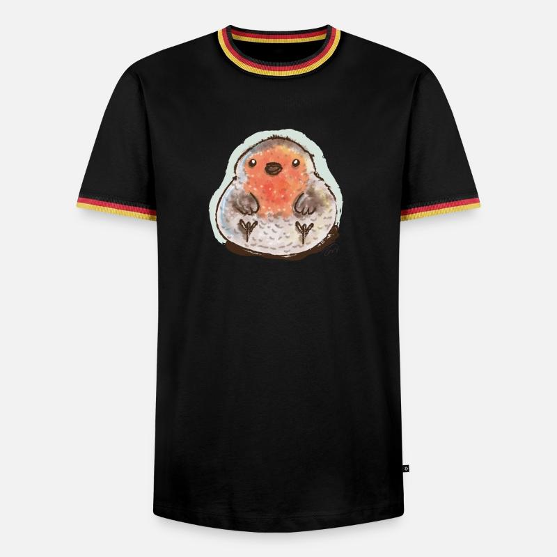 Bubble Robin - Men's Ringer Shirt - black/tricolour