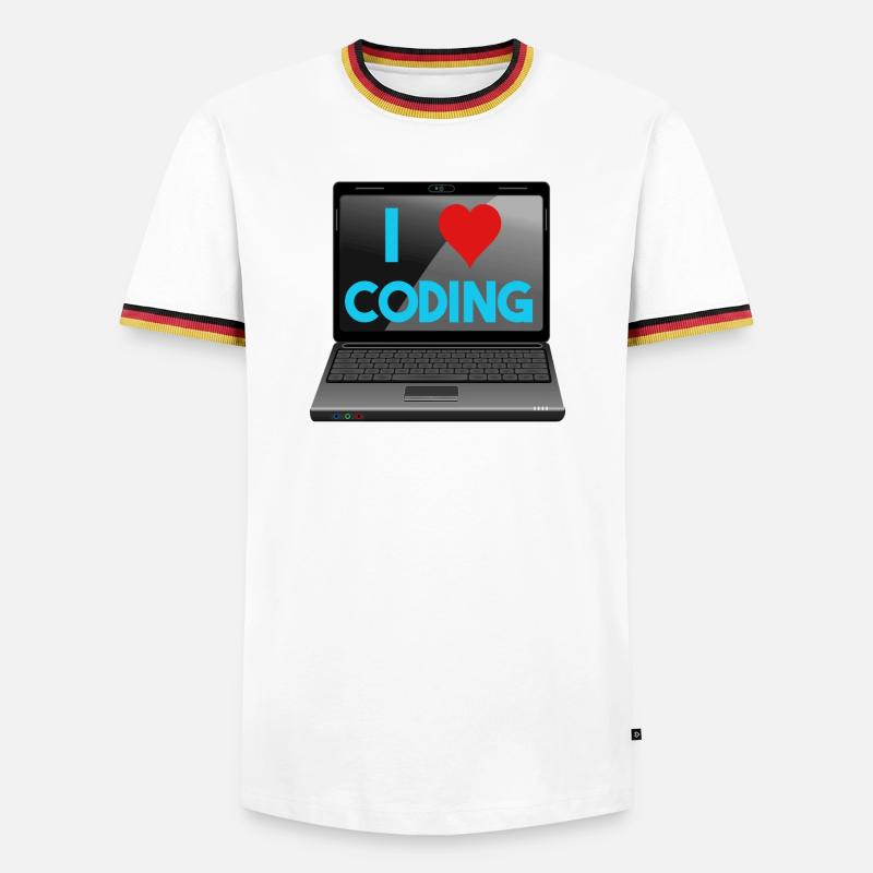 Programmation, programmeurs, informaticiens - T-shirt contrasté Homme - blanc/tricolore