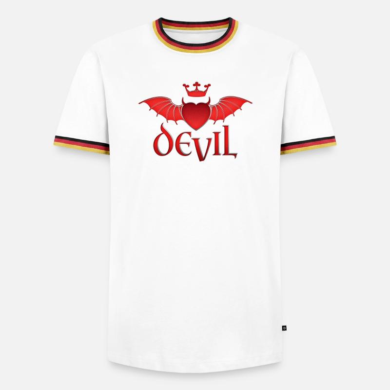 Angel & Devil - Men's Ringer Shirt - white/tricolour