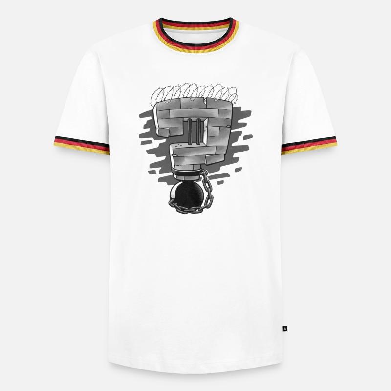 Why prisons don't benefit anyone - Men's Ringer Shirt - white/tricolour