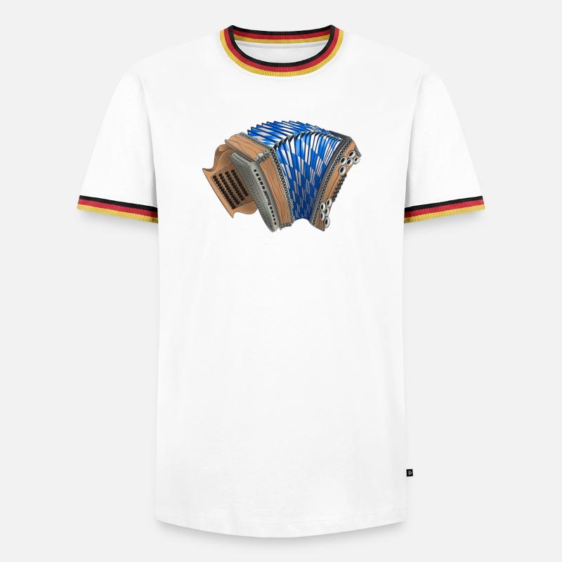 Styrian Harmonica - Bavaria | ZiachON! - Men's Ringer Shirt - white/tricolour