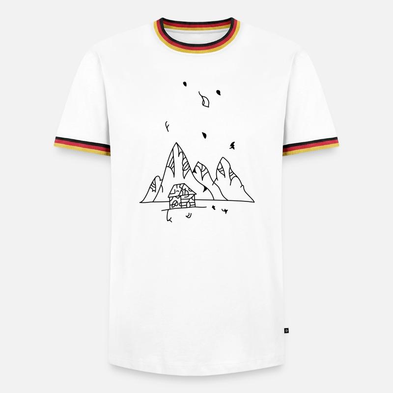 mountain - Men's Ringer Shirt - white/tricolour