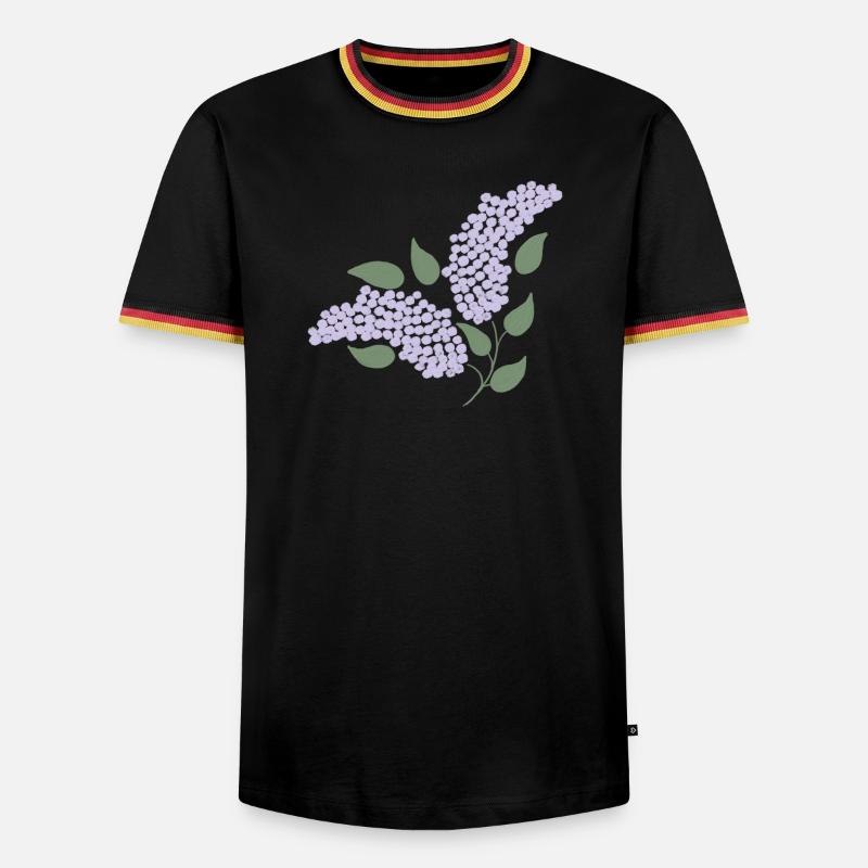 lilac - Men's Ringer Shirt - black/tricolour