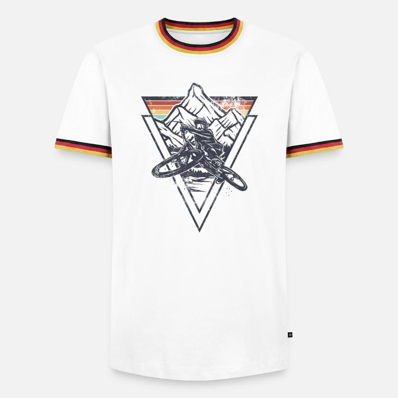 Summit Geometry Sunset - Men's Ringer Shirt - white/tricolour