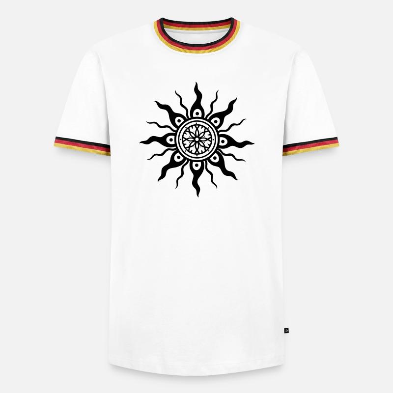 Sun Sun Wheel Midsummer - Men's Ringer Shirt - white/tricolour