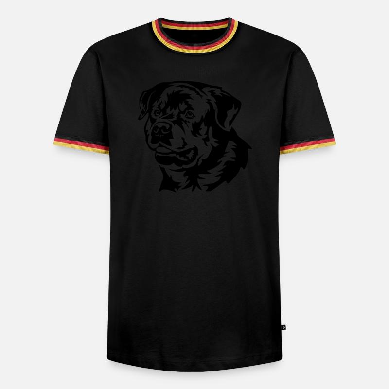 Rottweiler Head - Men's Ringer Shirt - black/tricolour