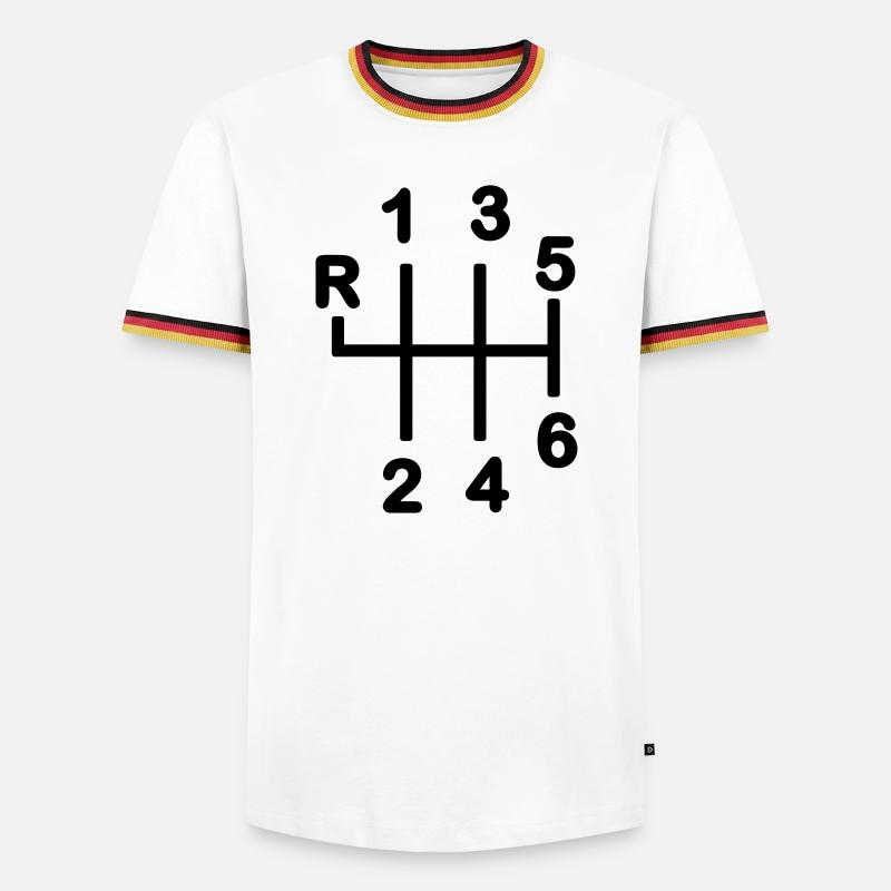 Gearbox 6 speed - Men's Ringer Shirt - white/tricolour