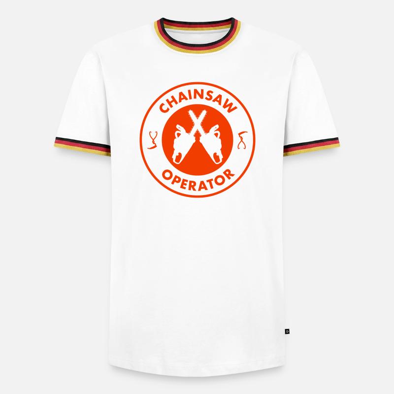 Chainsaw operator - Men's Ringer Shirt - white/tricolour
