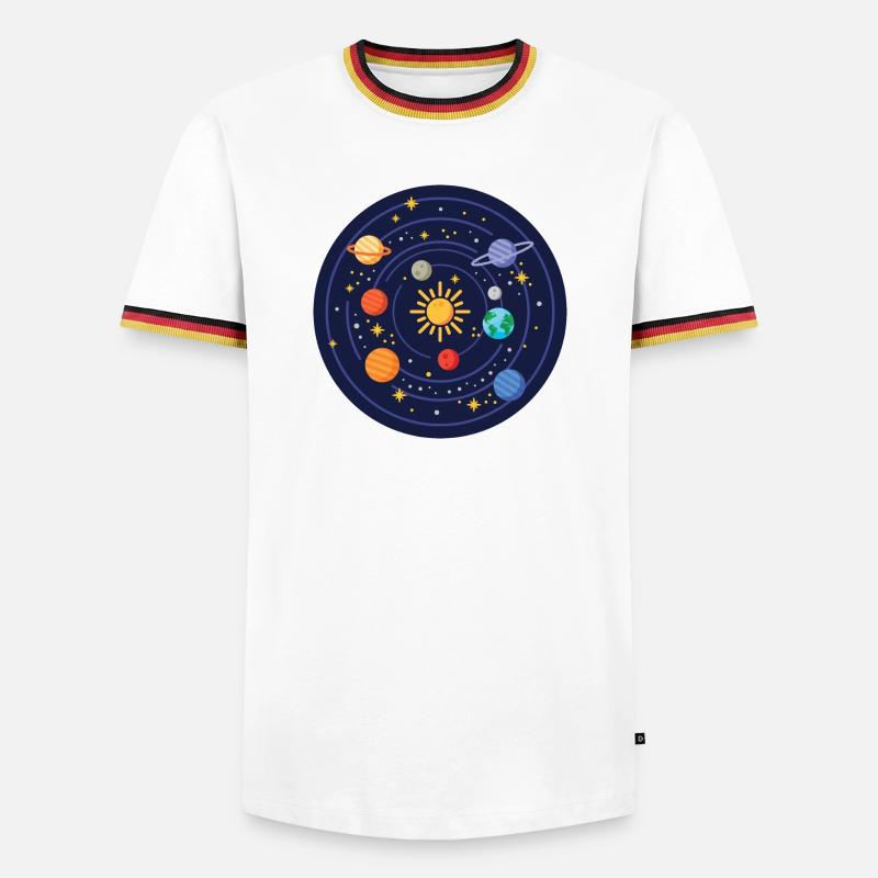 Solar System - Men's Ringer Shirt - white/tricolour