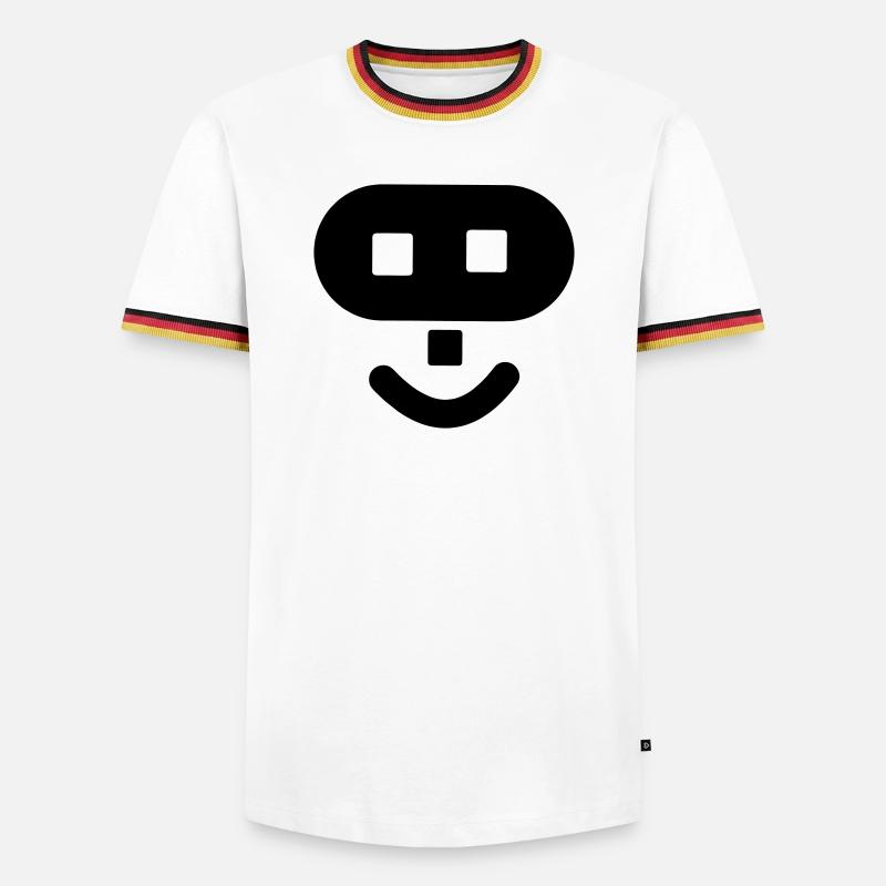 Hacker-Logo - Männer Kontrast-T-Shirt - Weiß/Dreifarbig