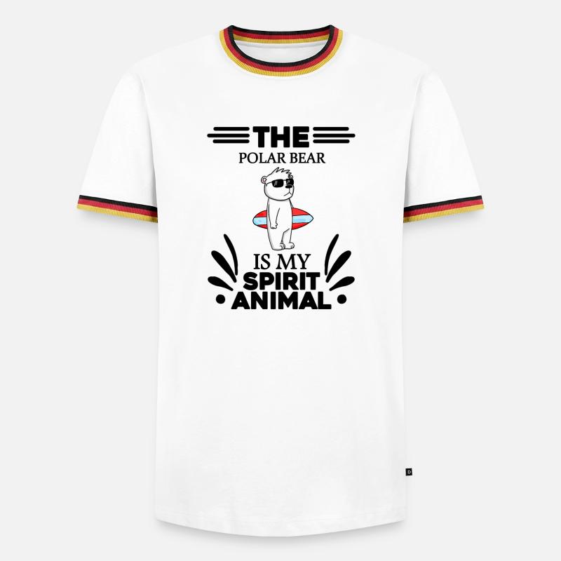 Polar Bear Polar Bear Bear - Men's Ringer Shirt - white/tricolour