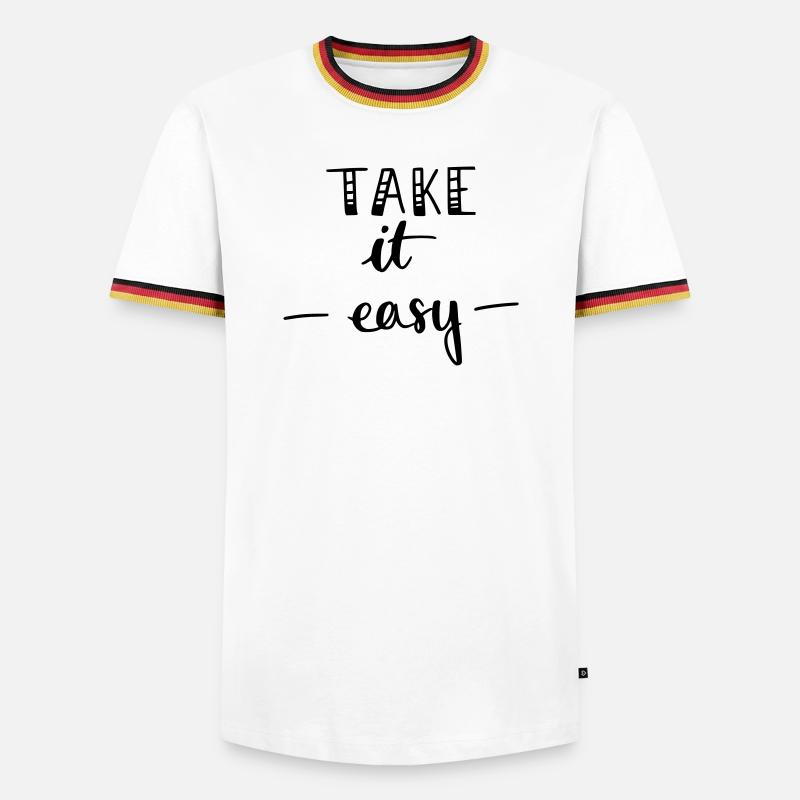 Take it easy - Men's Ringer Shirt - white/tricolour