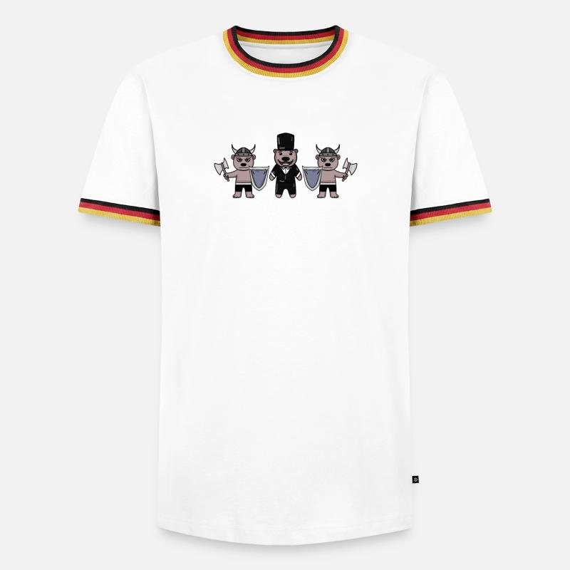 Bräutigam Security Wikinger - Männer Kontrast-T-Shirt - Weiß/Dreifarbig