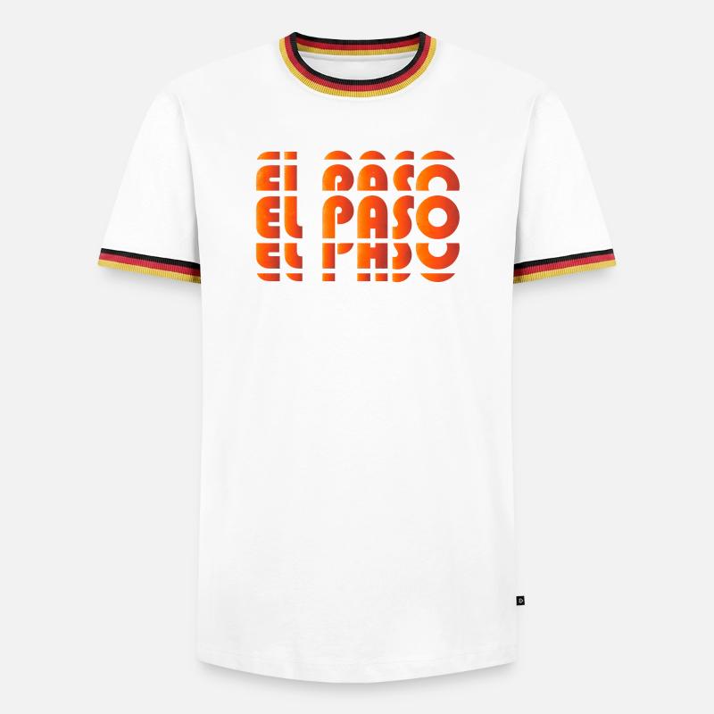 El Paso Gradient Grid - Men's Ringer Shirt - white/tricolour