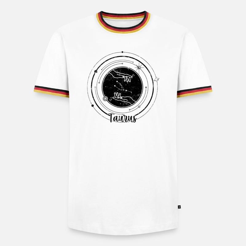 Mitternachtsfunken-Emblem - Männer Kontrast-T-Shirt - Weiß/Dreifarbig