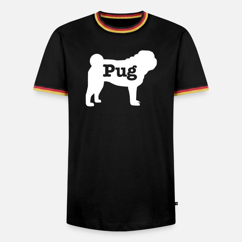 Pug - Men's Ringer Shirt - black/tricolour