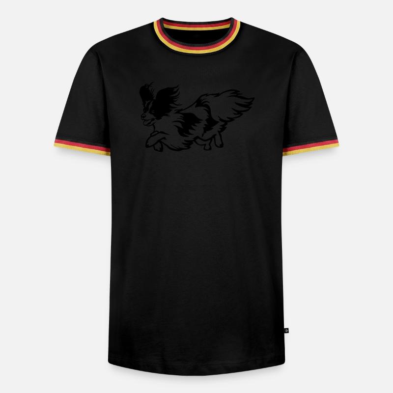 Papillon - Men's Ringer Shirt - white/tricolour