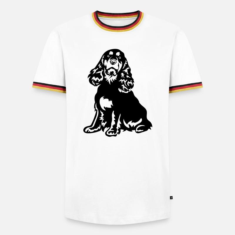 Cocker Spaniel - Men's Ringer Shirt - white/tricolour
