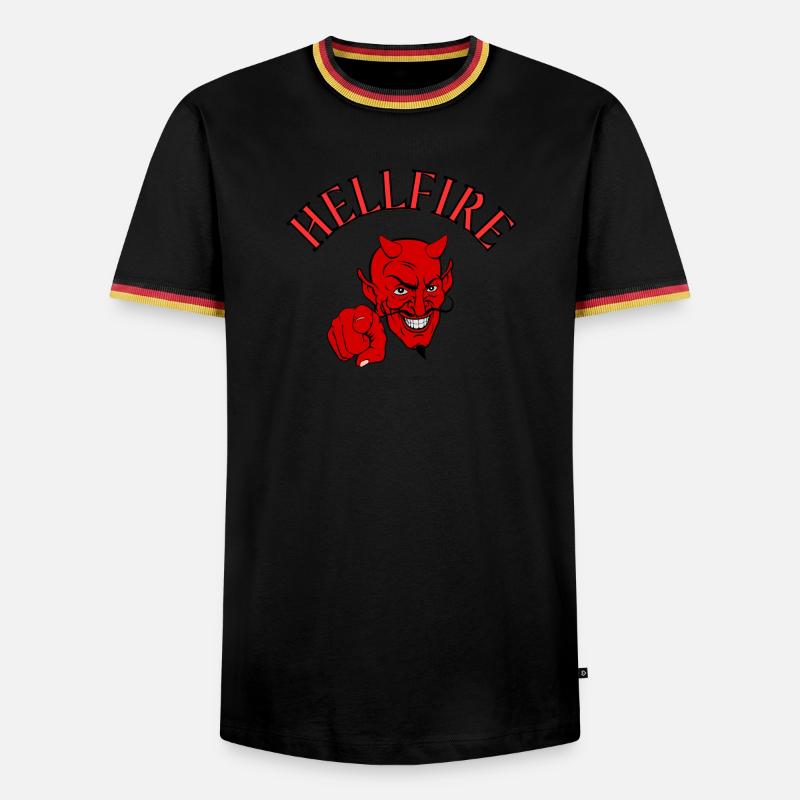 Devil, Satan, Devil, Hellfire - Men's Ringer Shirt - black/tricolour