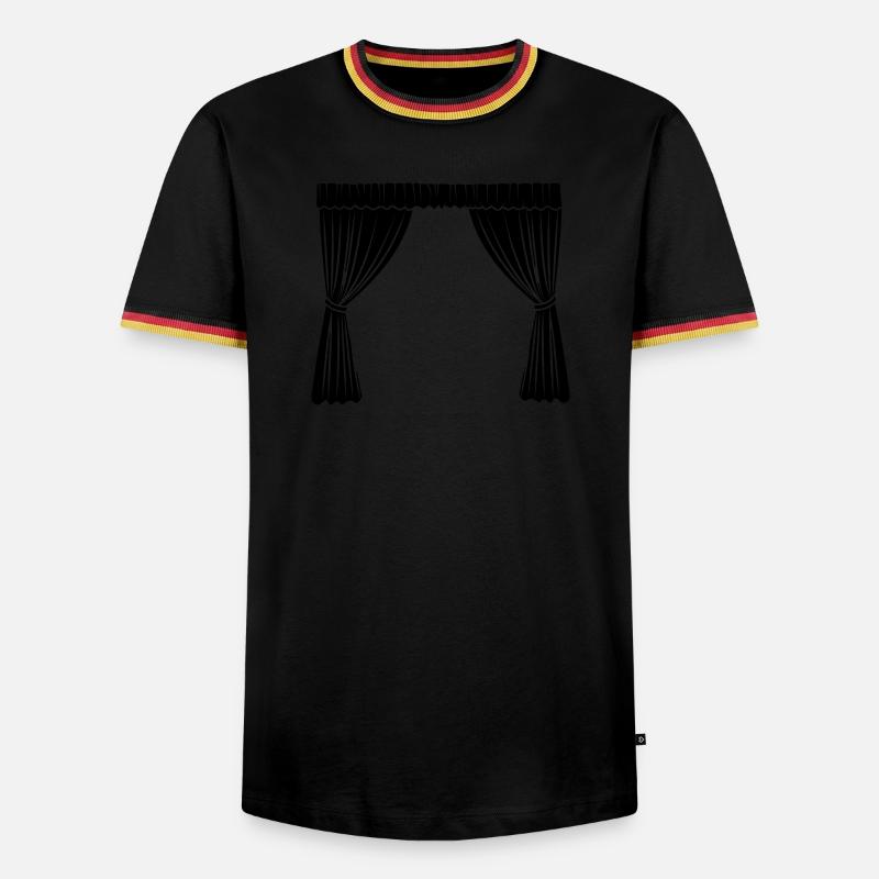 Curtains logo - Men's Ringer Shirt - white/tricolour